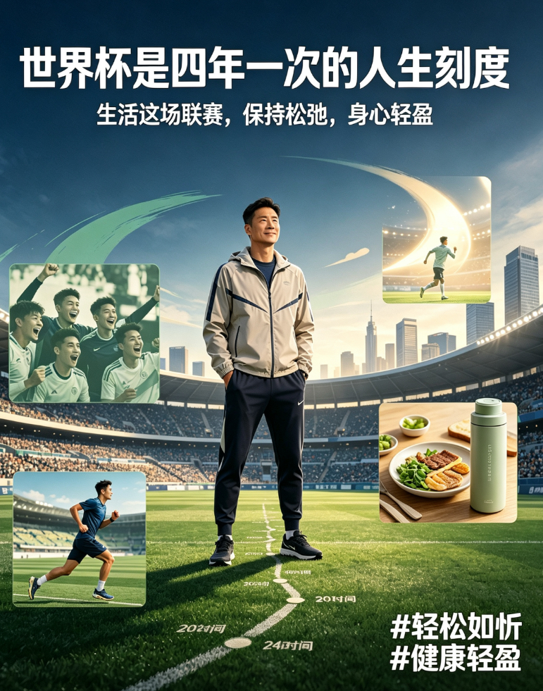 世界杯是四年一次的人生刻度。四年前卡塔尔，和兄弟熬夜呐喊；四年后美加墨，身份、生
