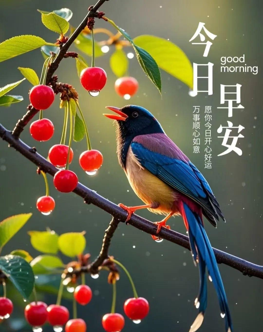 早安吉祥！朝阳初升，万物更新，又是新的一天！

周末的风都带着自由的气息，不必追