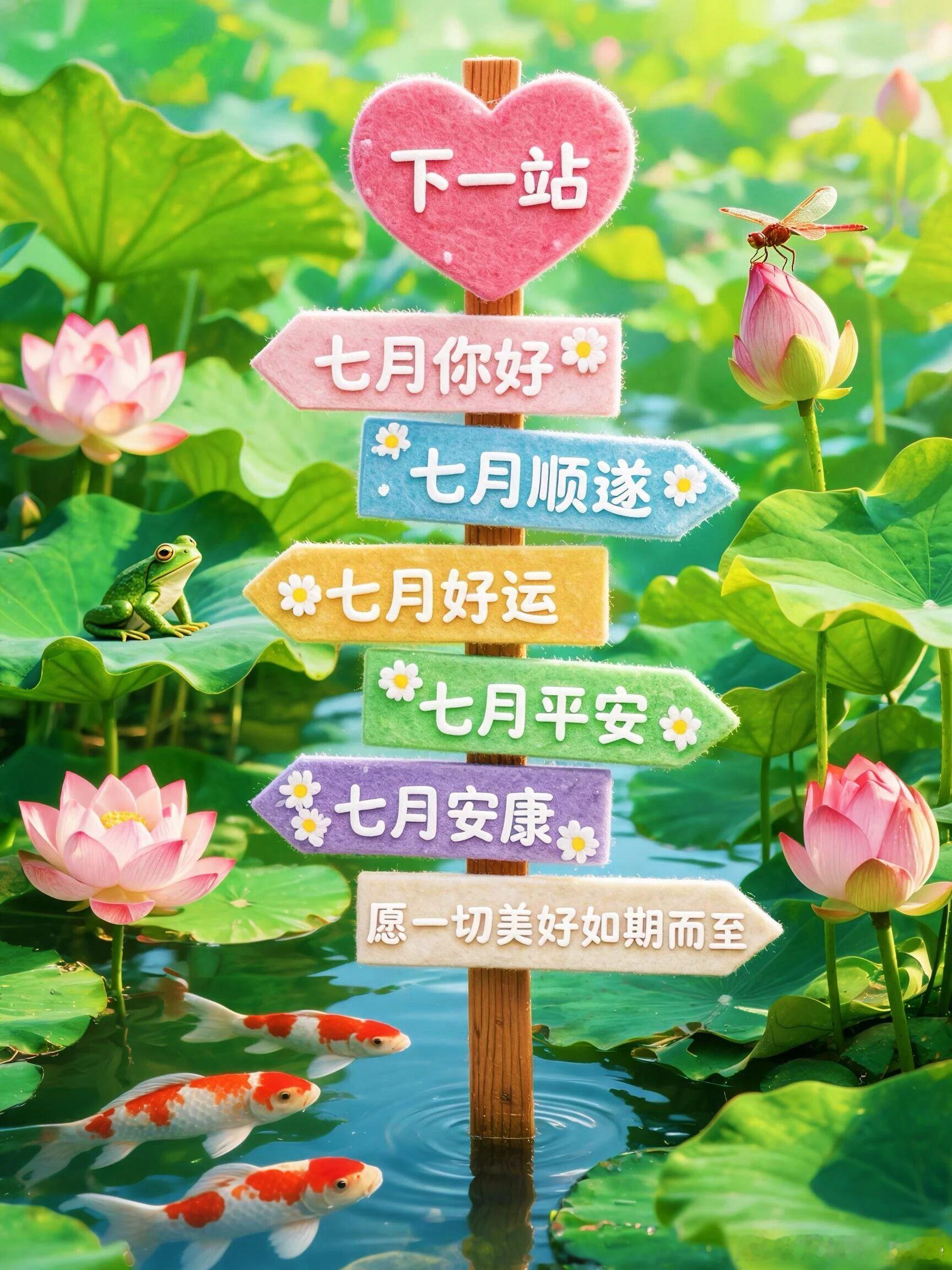 七月第一天，带着期许出发。相信美好正在赶来，愿他被温柔以待，事事称心，一路繁花相