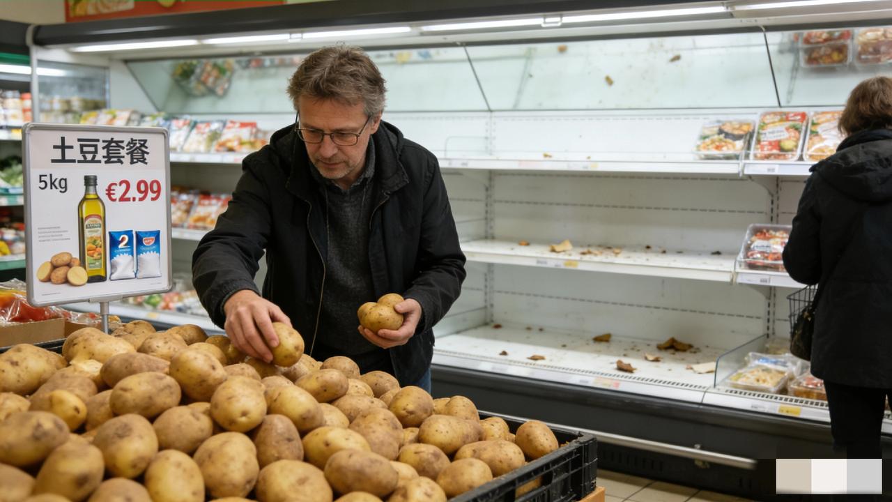欧洲超市货架空了？通胀下德国人竟靠“囤土豆”过冬
 
最近刷到德国网友晒的超市照