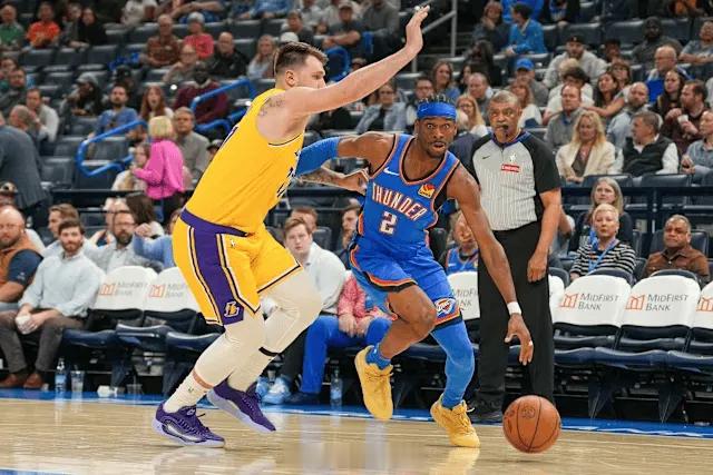 04月09日 今天NBA常规赛雷霆主场对阵湖人的比赛已经结束。全场战罢，雷霆以1
