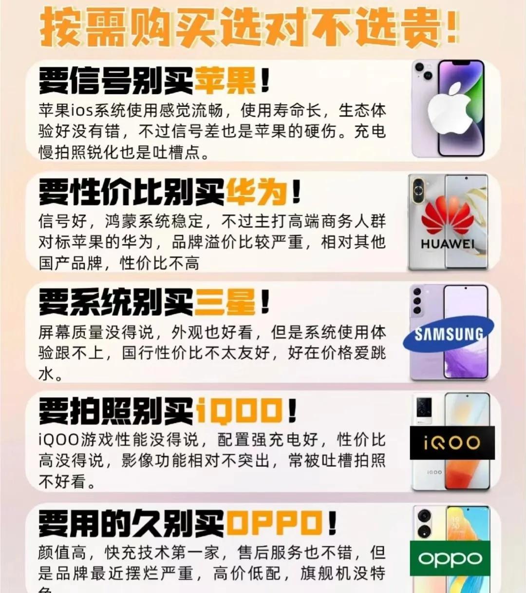 新年换手机，一定记住不同品牌产品的优点缺点，让你少走弯路
简单耐用买iPhone