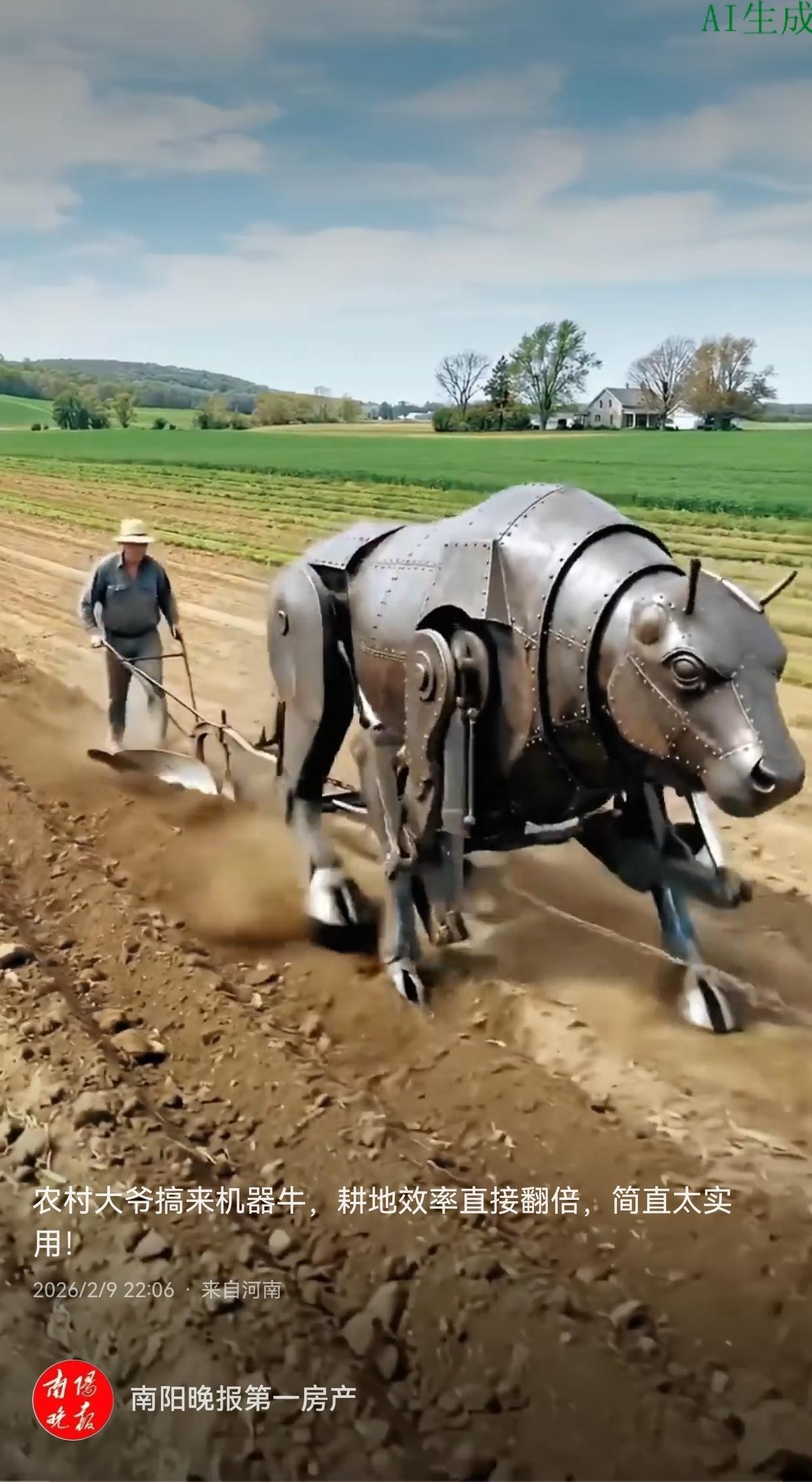 《南阳晚报》:AI时代的新“大铁牛”
         ——耕地效率直接翻倍！
