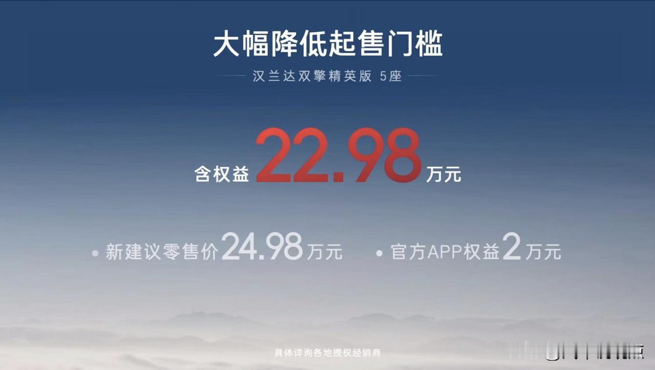 最低配不到23万，汉兰达这次改款比皇冠陆放还务实

昨天皇冠陆放带来了最新的年度