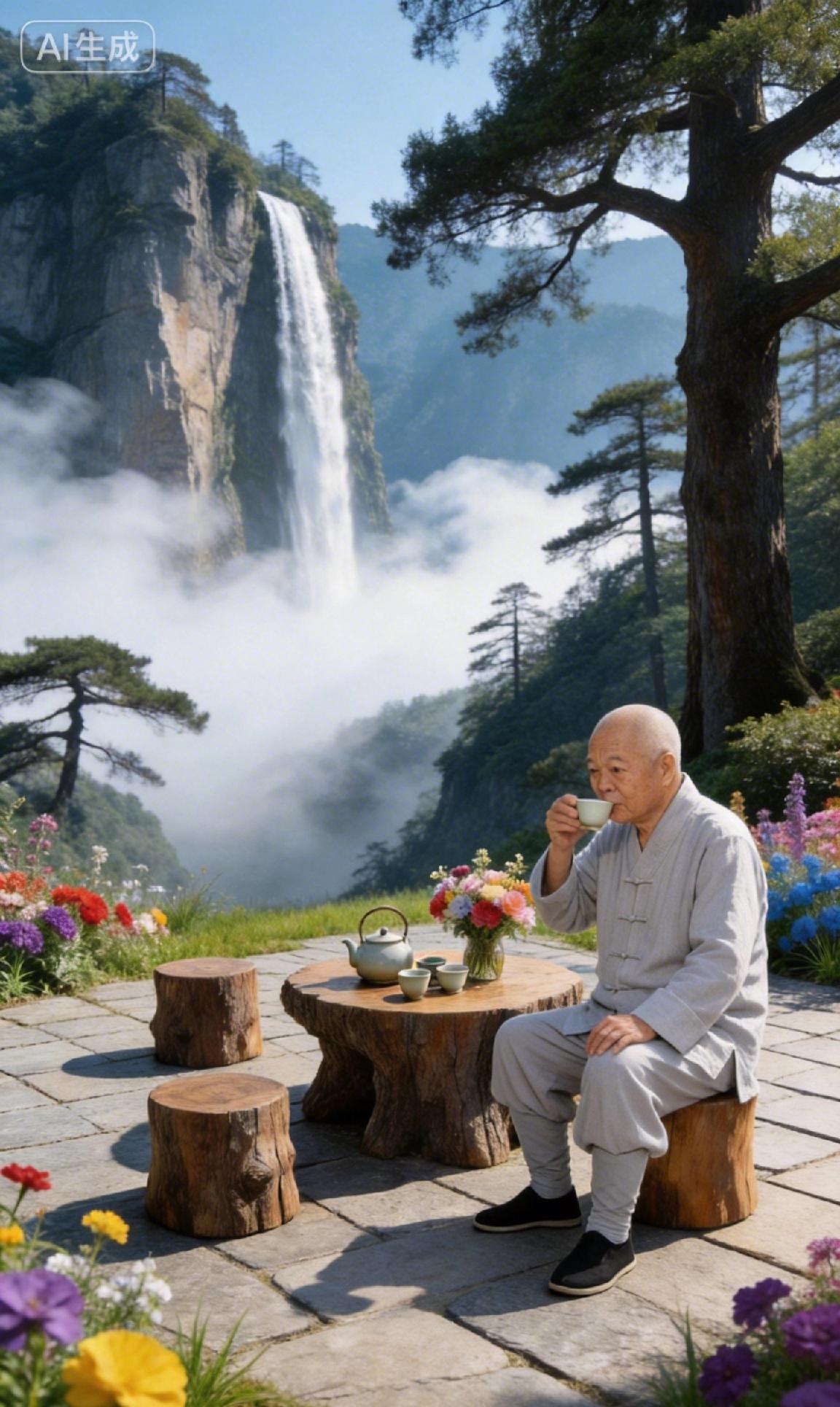 拍一张喝茶的照片