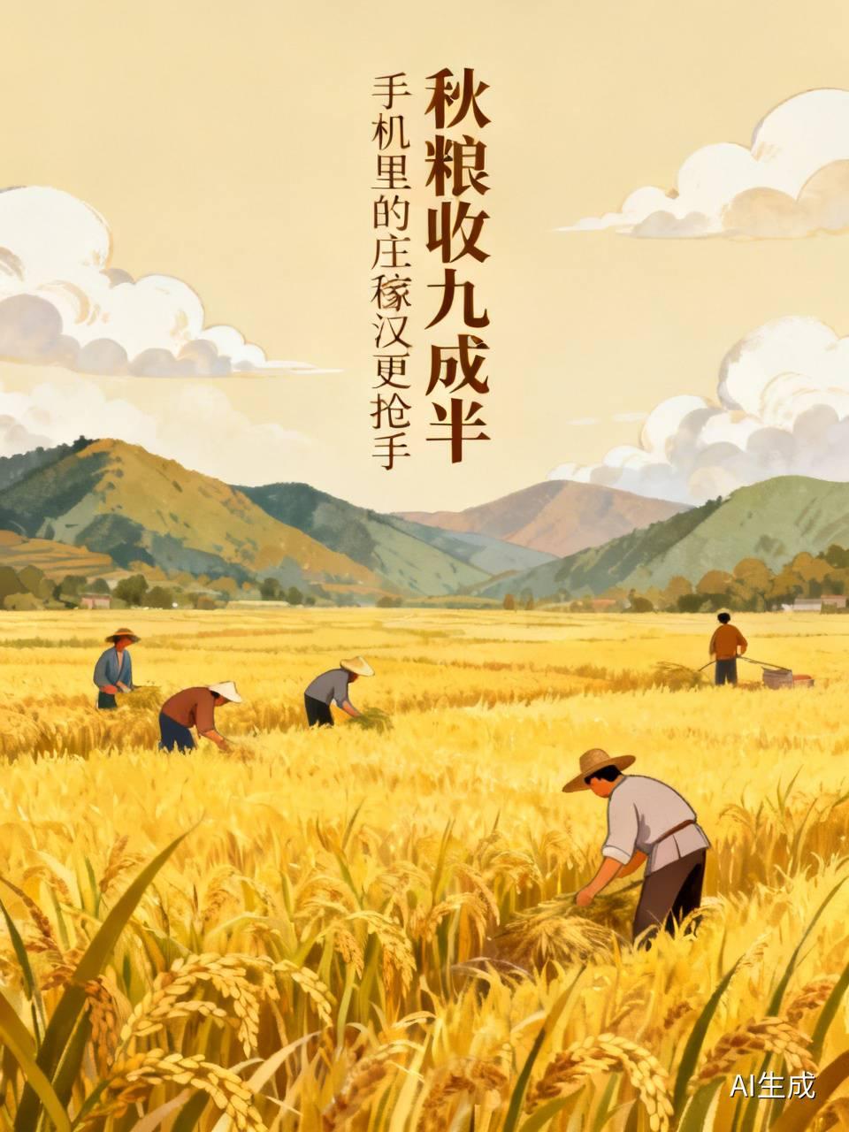 "抢手"

这两天刷手机，刷着刷着就刷到地里去了。东北的收割机一趟趟碾过去，玉米
