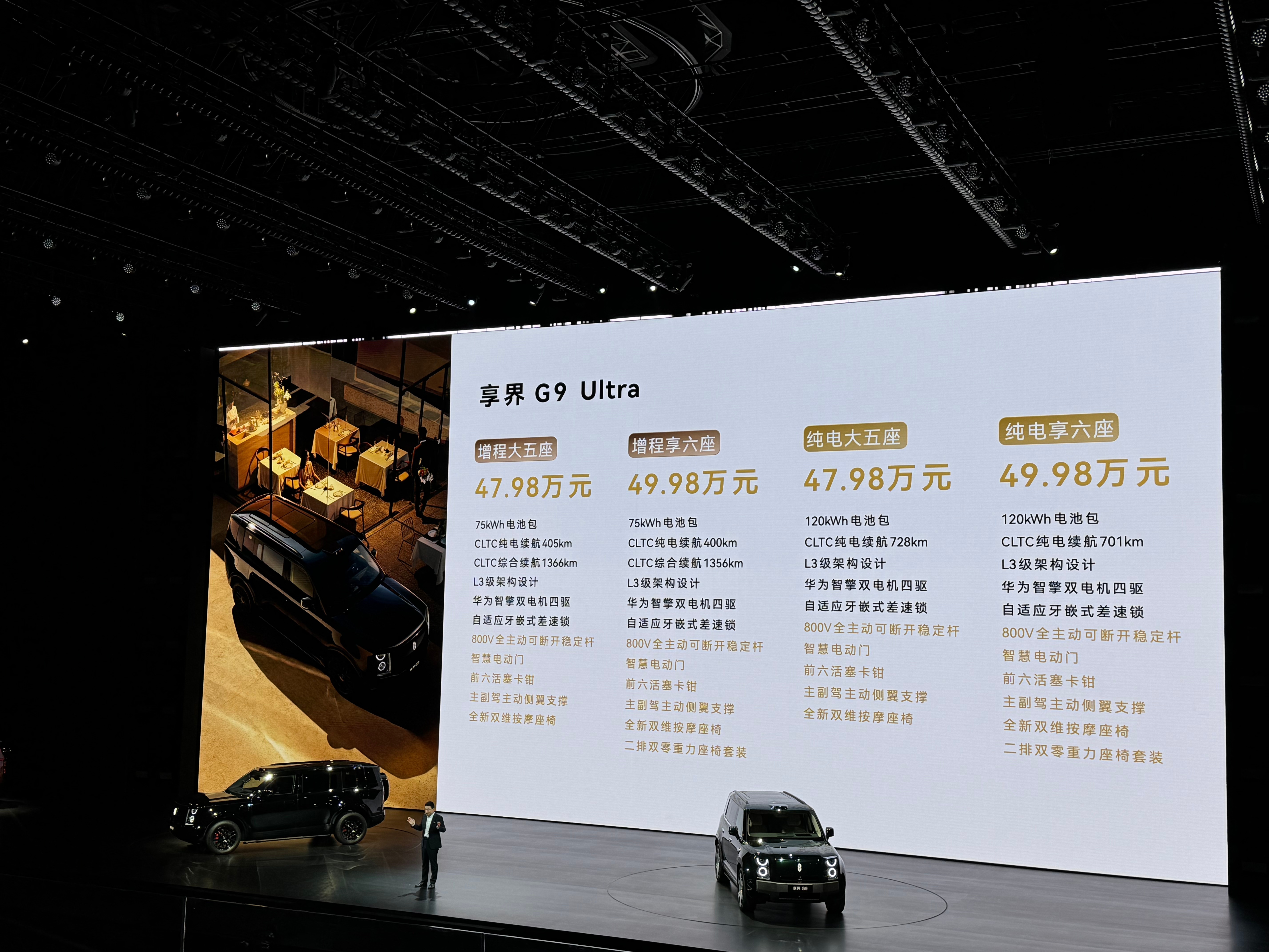 鸿蒙智行的G9L来了，三个配置，42.9W-54.98WMax+：增程，五座42