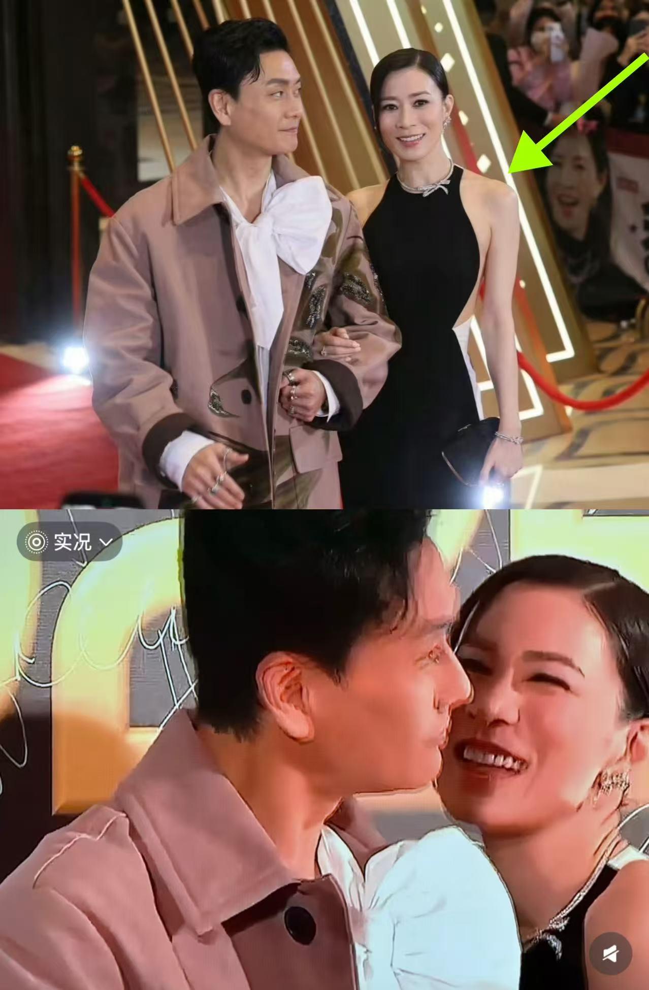 黄宗泽携带佘诗曼红毯上开始采访
你们注意到没？
佘诗曼穿的不算厚阿，在台庆里边估