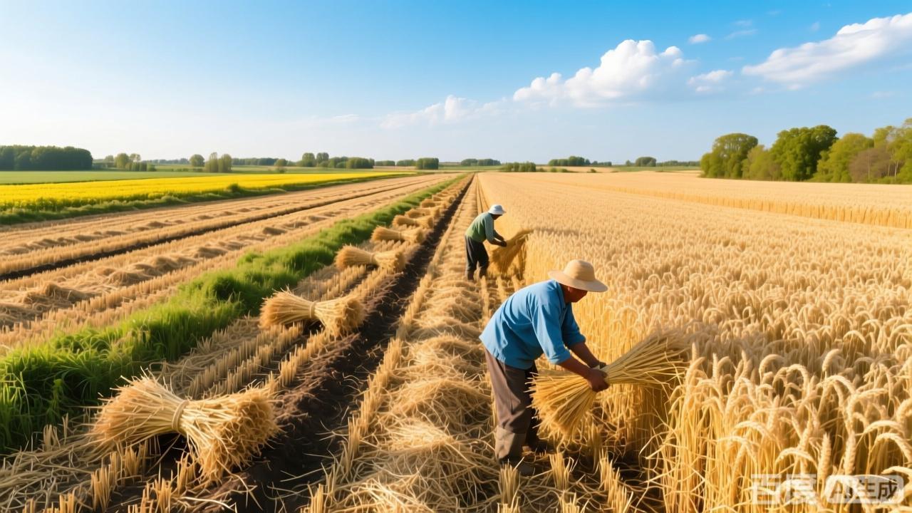 秋收万仓粮。
春播种秋丰收。千亩稻对万仓粮。