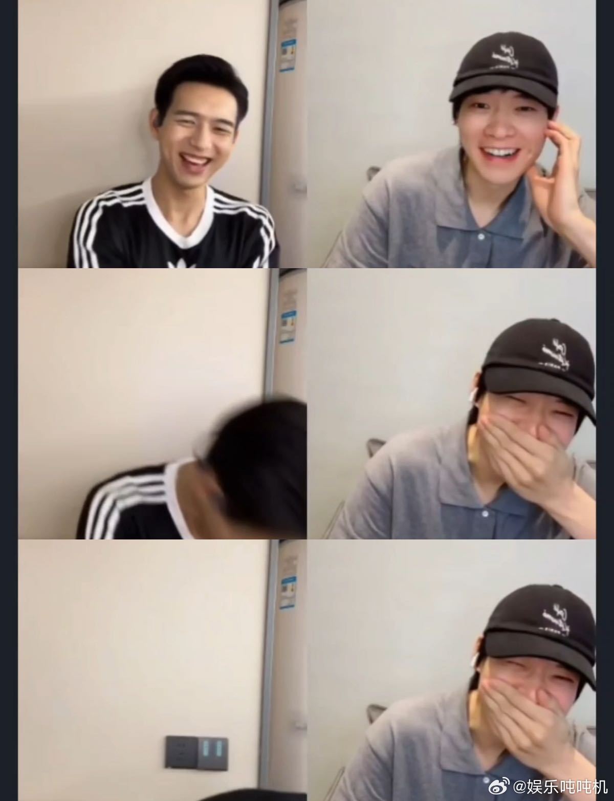 李现被魏大勋逗成翘嘴了 李现被魏大勋逗得全程傻乐，直播间都快被笑声掀翻了，这是什