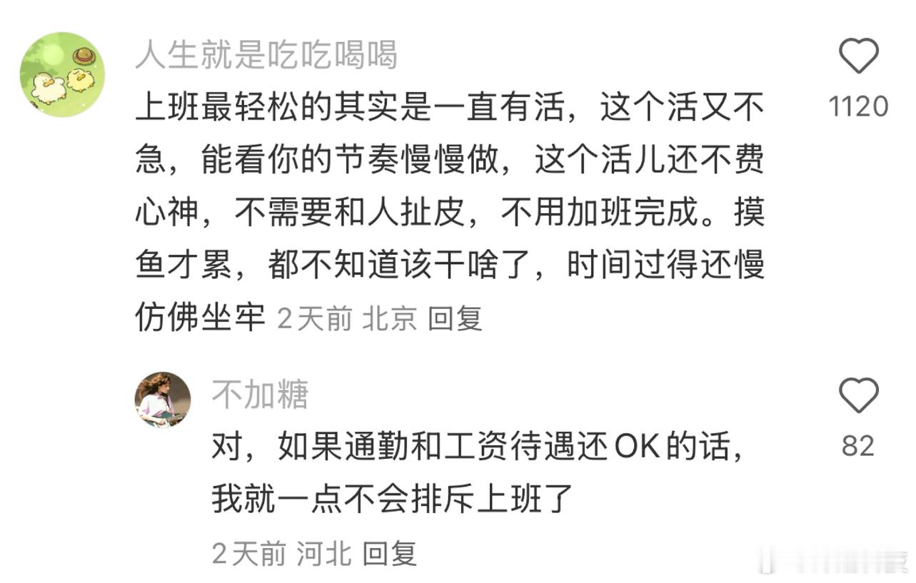 网友讨论最理想的上班状态 ​​​
