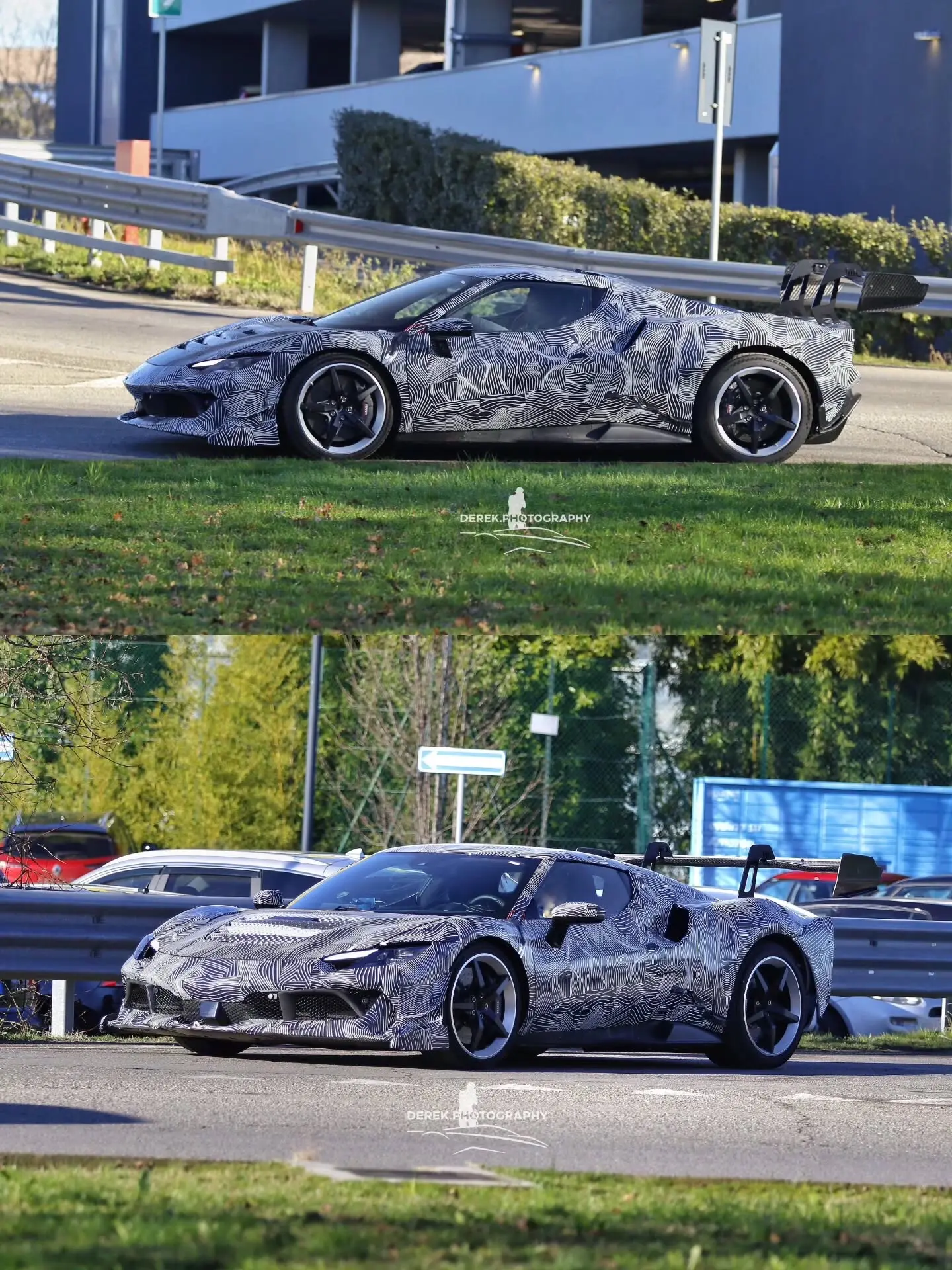 法拉利工厂新出现一台296 challenge原型车 由296chal...