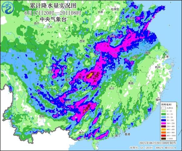 强降雨将持续至23日 桂黔湘鄂苏皖等地仍有暴雨或大暴雨