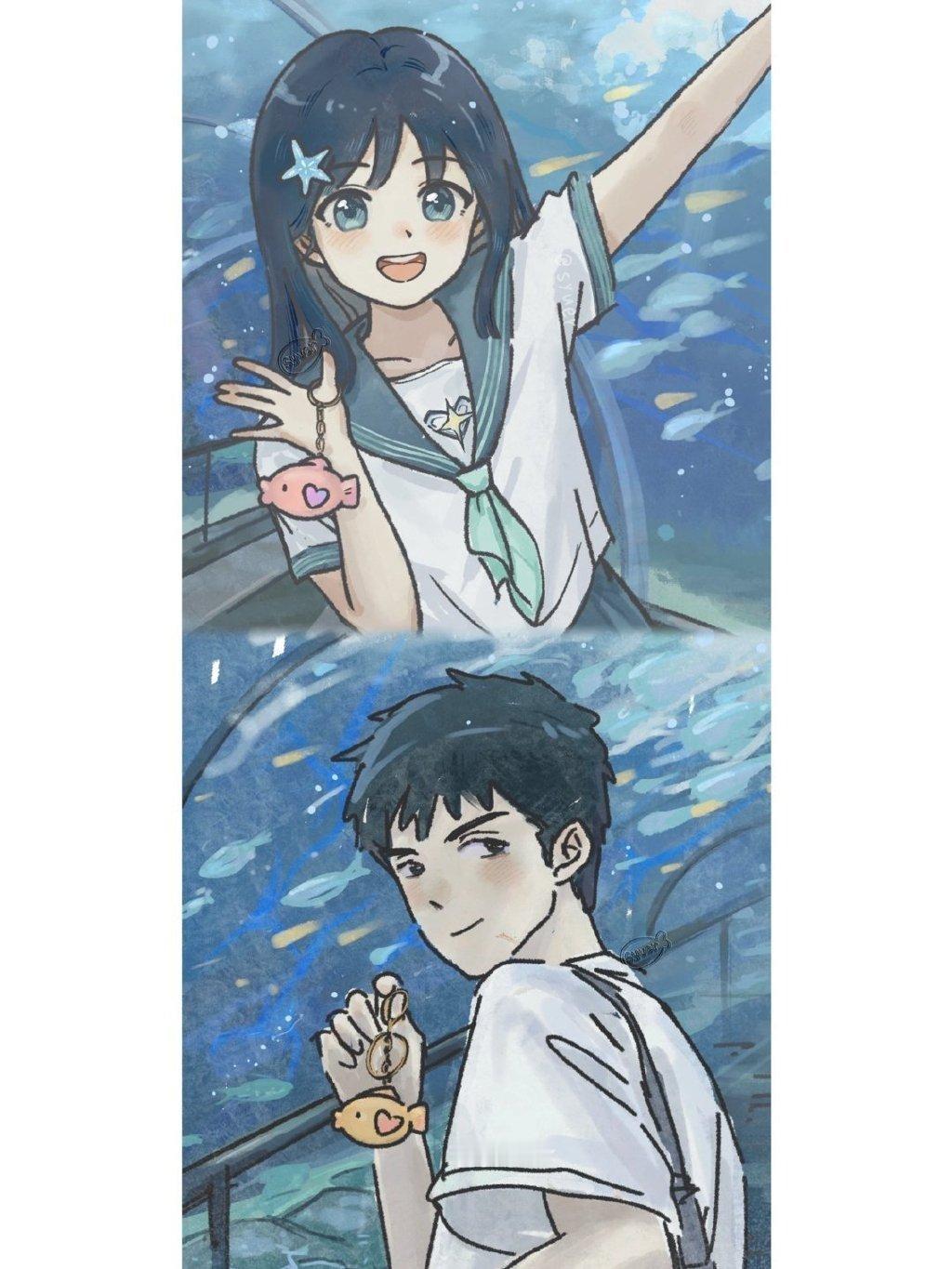 水族馆情头｜三井寿#夏日次元盛典##热游一夏挑战##超级红人节# ​​​