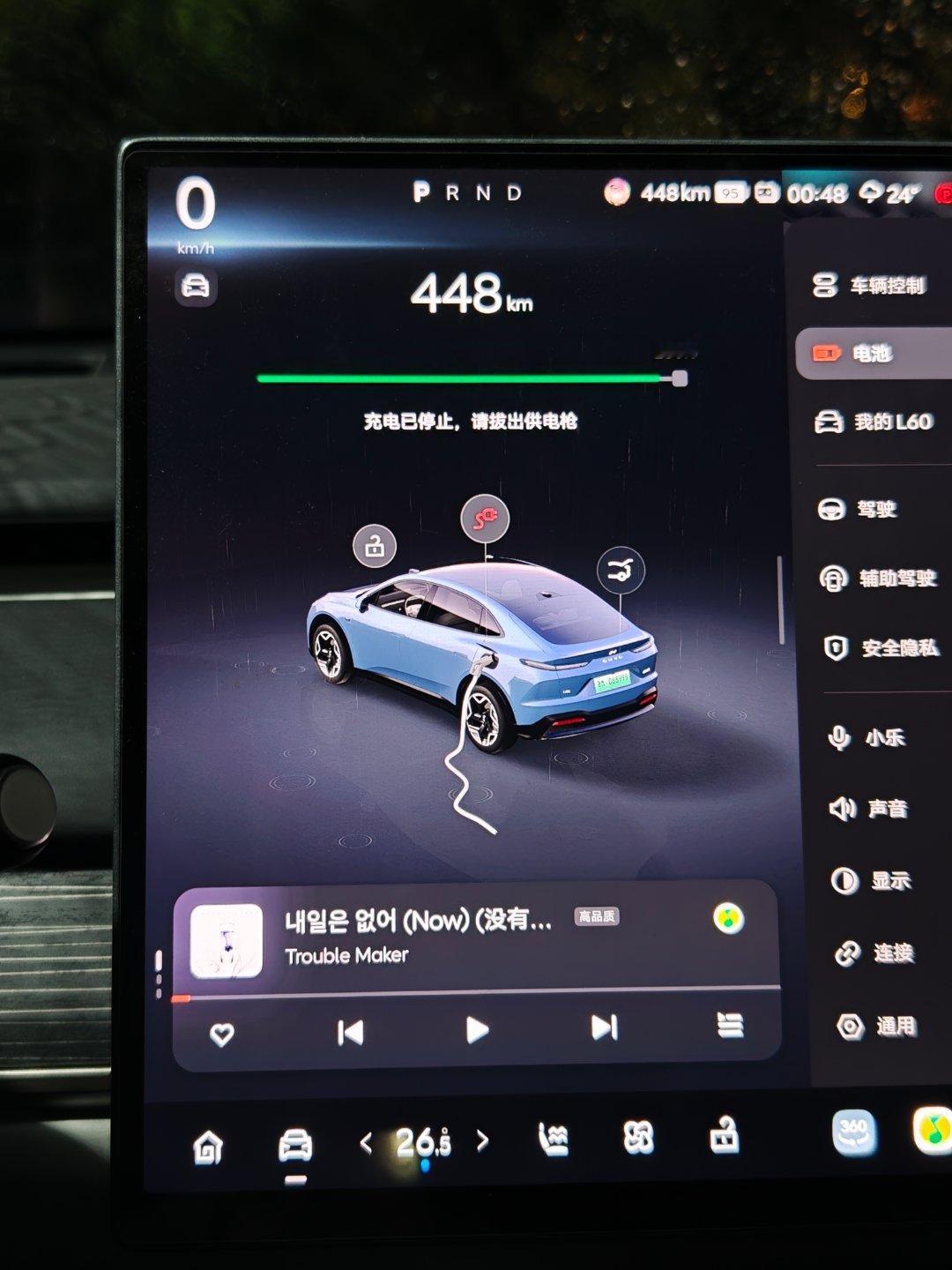 这天气暖和了，乐道 L60 这续航表现是不一样哈！EST.续航 95% 电量都能