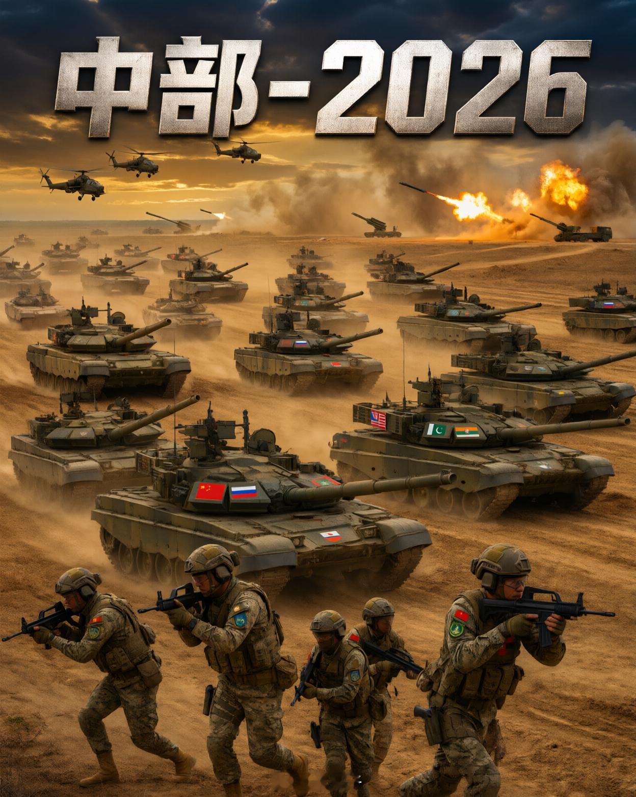 笔骨子有事说事 普京亲临“中部-2026”现场！八国亮剑，三十国围观，这一仗练给