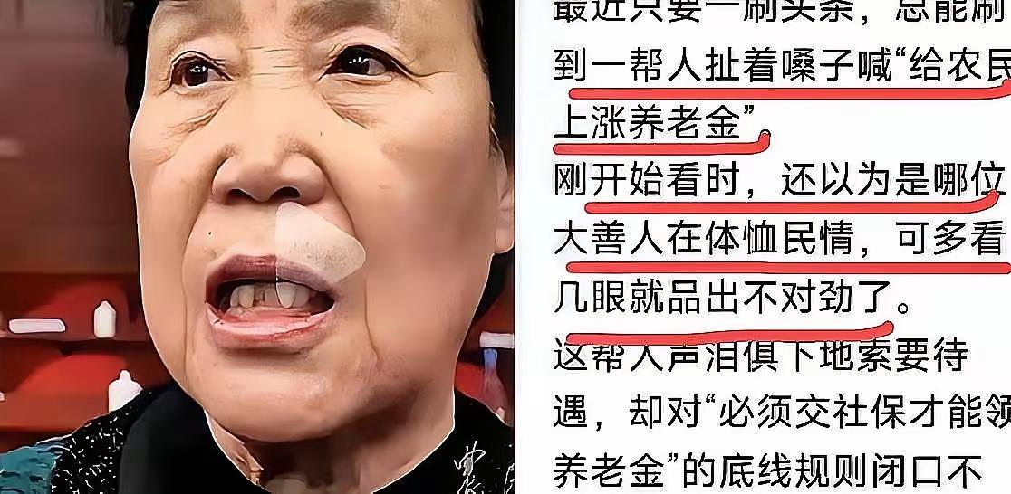 真是让人难以理解，就因为农民代表郭凤莲同志，在两会期间提出提高农民养老金的提案，