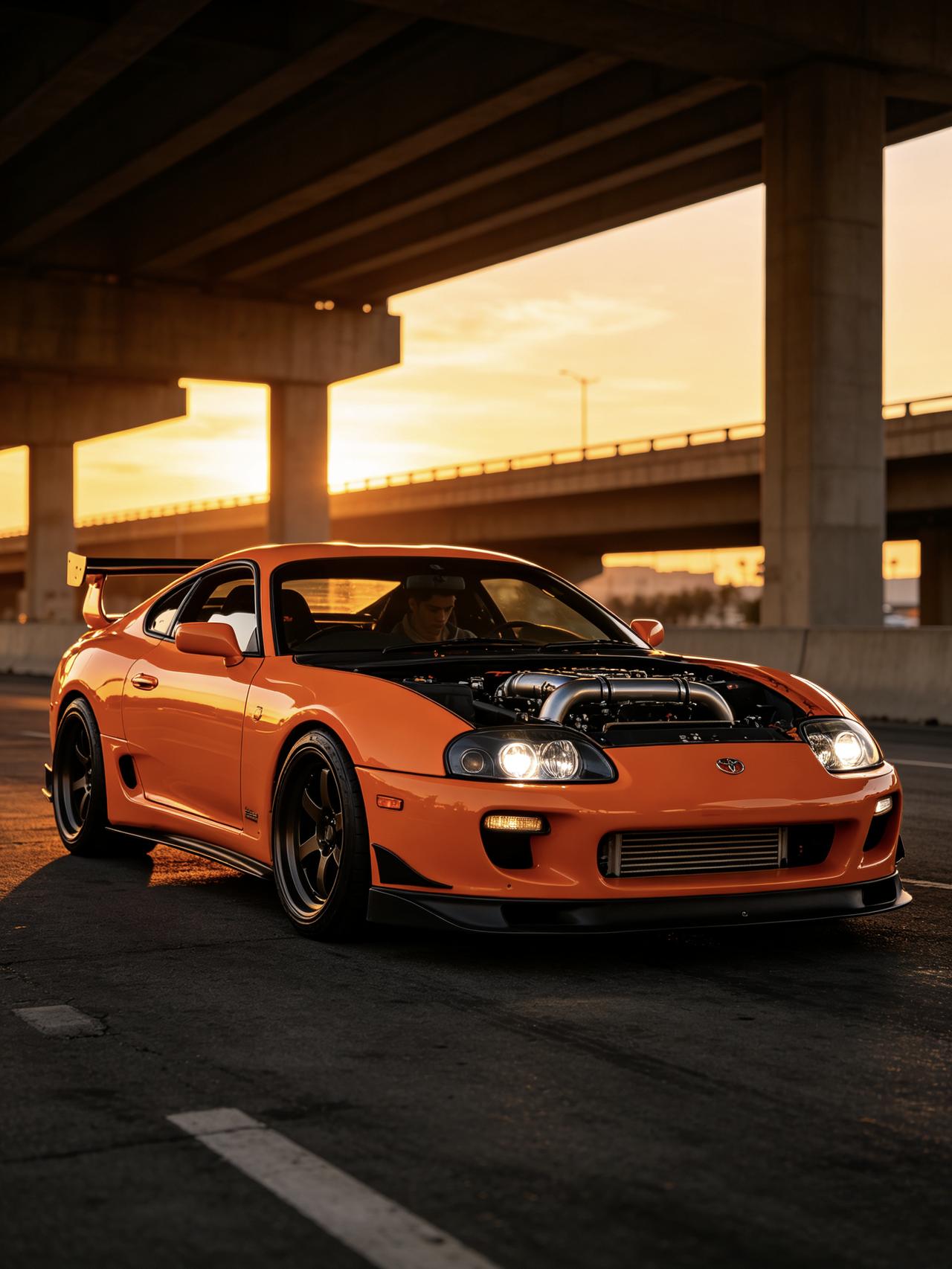 第四代Supra A80，车迷都爱叫它牛魔王。
这台车能封神，强悍性能占一半，《