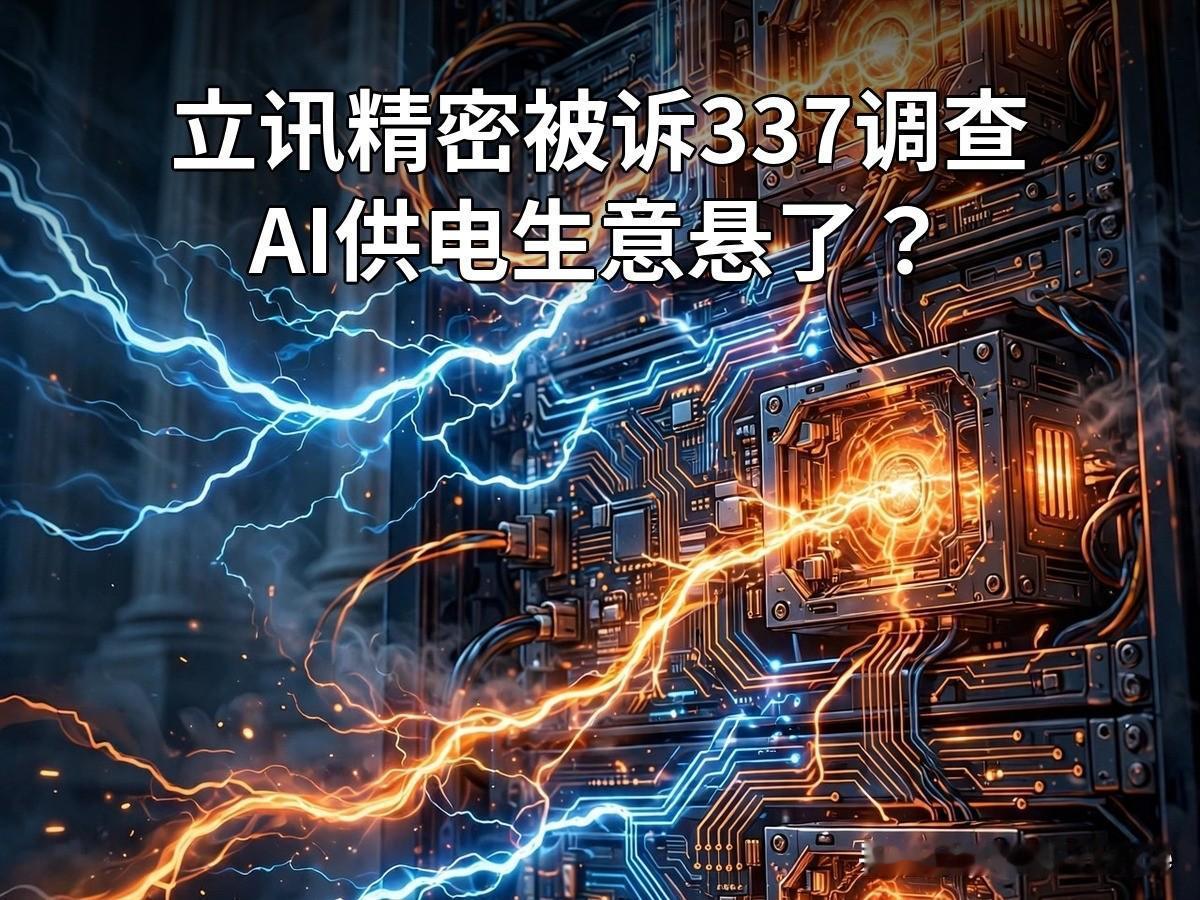 立讯精密被诉337调查：AI供电生意悬了？
￼
美东时间10月9日，美国国际贸易