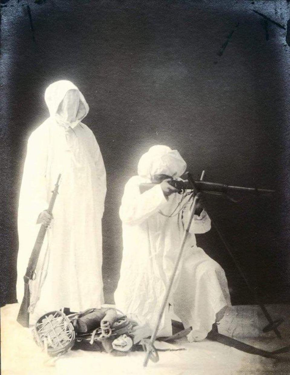 1915，身穿冬季迷彩的奥斯曼士兵 