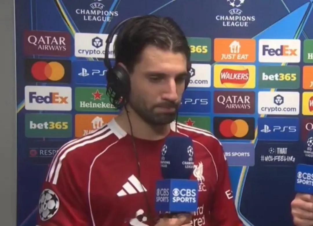 索博斯洛伊赛后表达了利物浦被热刺绝平的失望。这名进球功臣表示：“这非常让人失望，