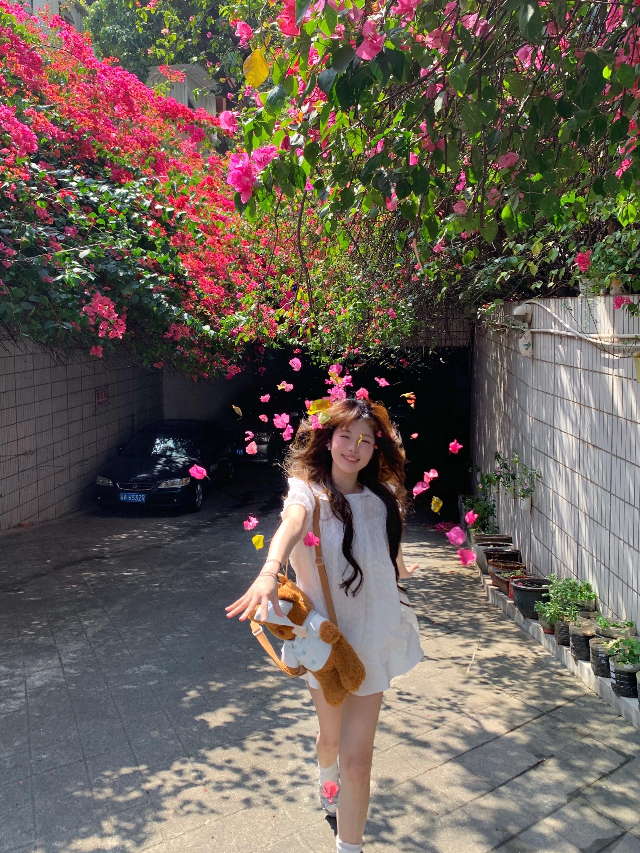 从房子走出去 站在春天中间