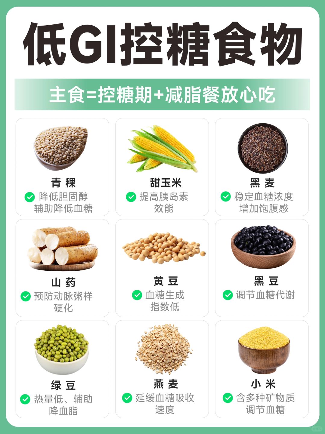 ㊙️27款低GI控糖食物合集（一）