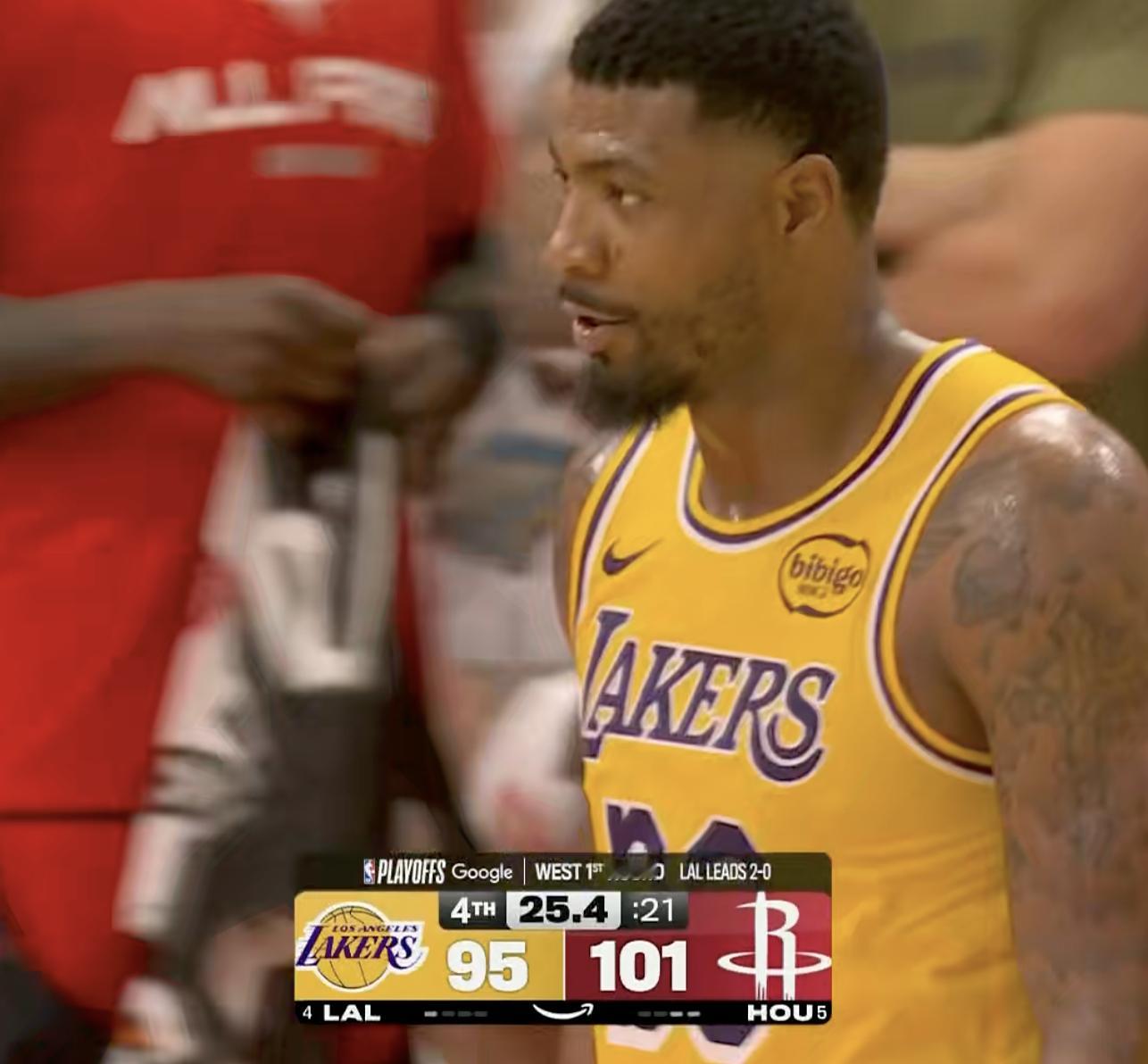 斯玛特3罚都进！还有希望吗？！ 最后25秒，落后3分！！湖人vs火箭 nba季后