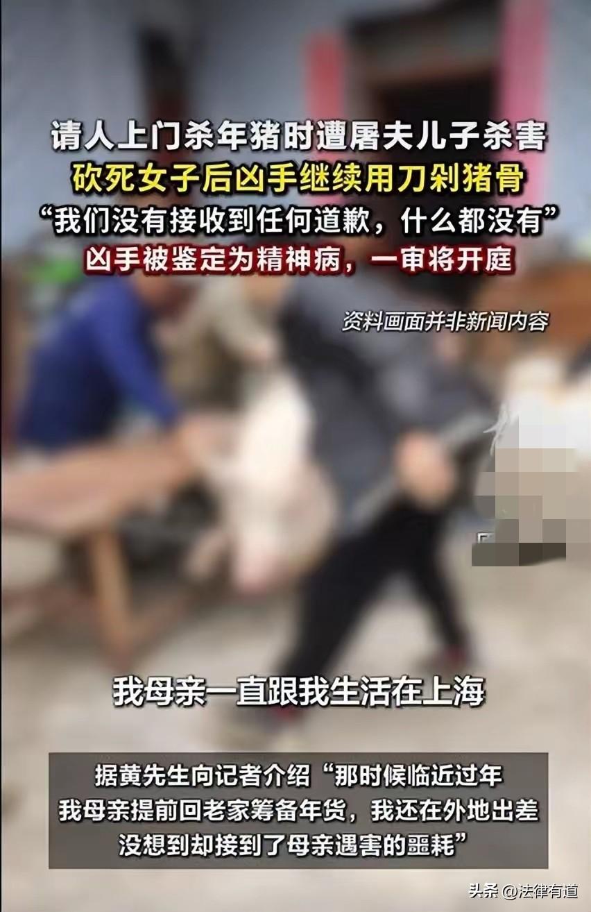 疑因一句“猪肠没搞干净”，六旬女子惨遭屠夫儿子斩骨刀砍头致死：凶手事后淡定继续剁