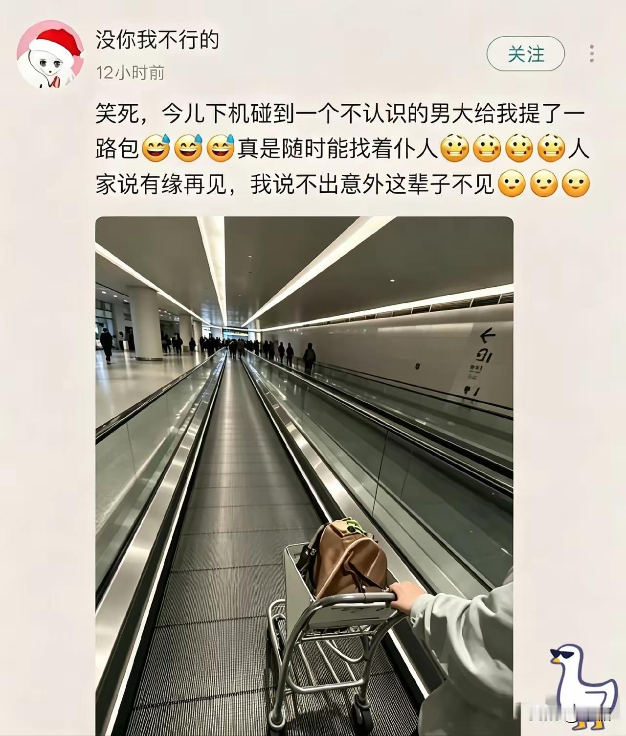 把别人善良当做保姆嘲笑！男大学生在机场看到女生推行李多，吃力主动帮忙，最后分开了