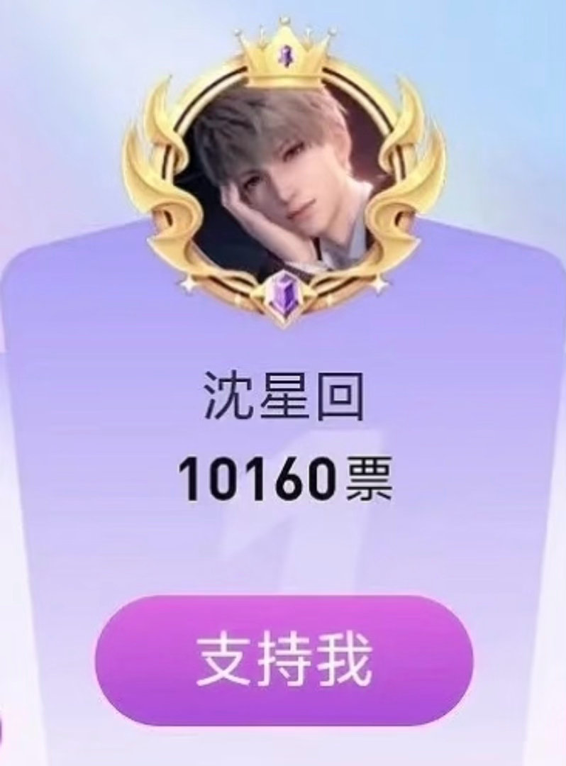 沈星回恋与深空 皇冠还是在沈星回头上才是皇冠，还能投票的星姐动手点一点 补一个1