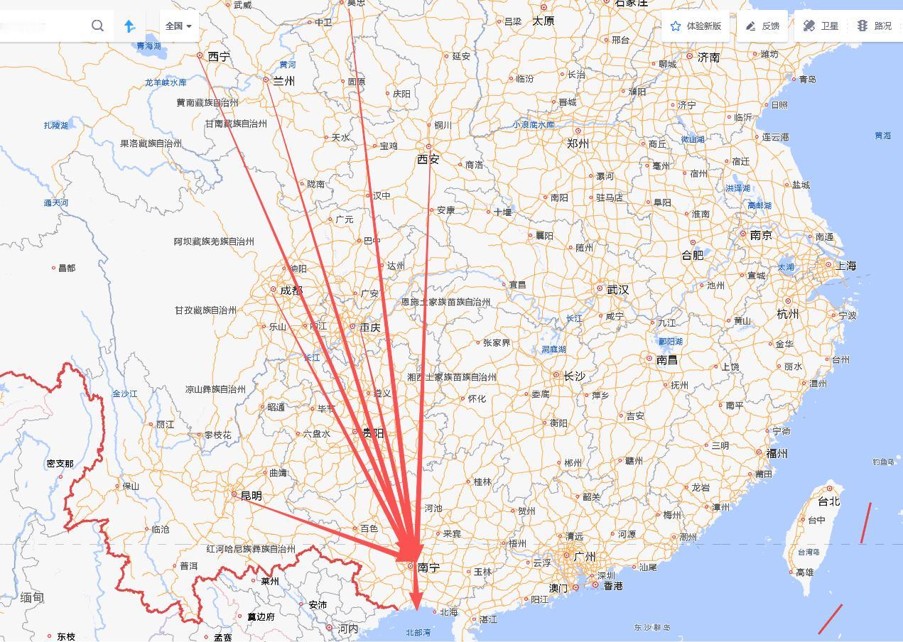 以后青海，宁夏，甘肃，陕西
四川，重庆，云南，贵州的货物
都会选择广西北部湾港出