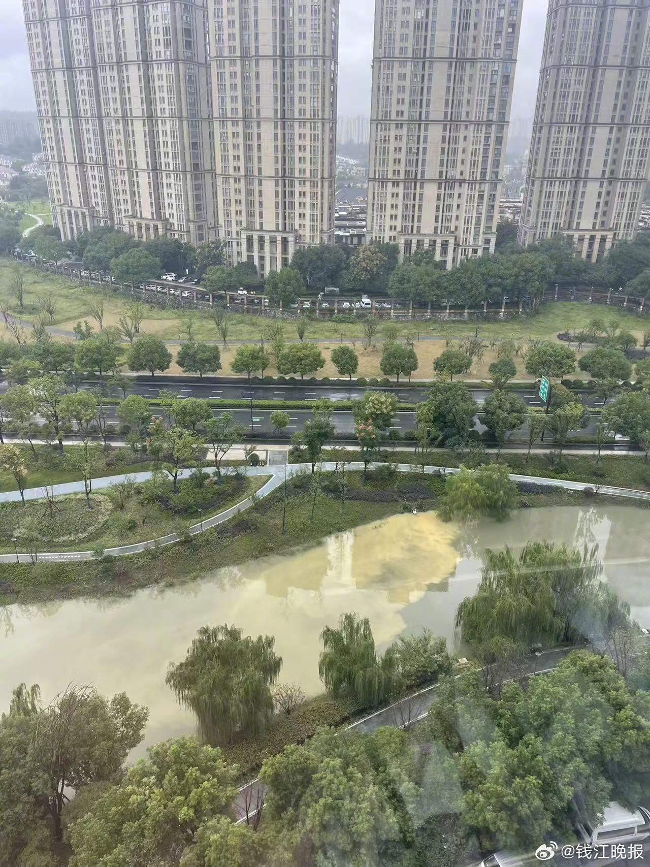 #河道频现污水属地回应系工地黄泥水#【杭州一河道被排入粪水？属地回应：系工地黄泥
