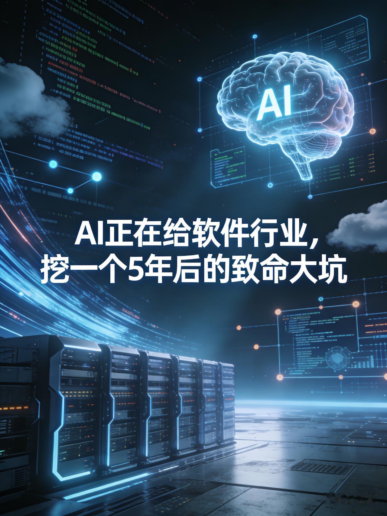AI正在给软件行业，挖一个5年后的致命大坑。
 
哈佛大学2025年发布的覆盖6