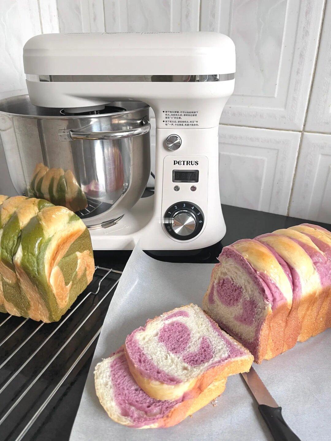 双色吐司🍞｜抹茶紫薯我全部都要💚💜