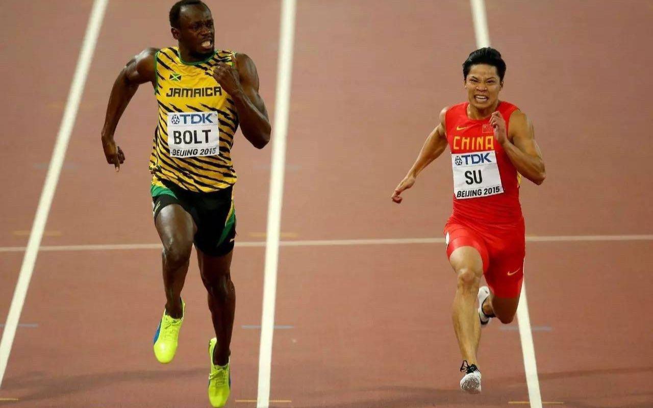 苏炳添。这种超越自我，奋勇拼搏的精神，将永远激励后来者