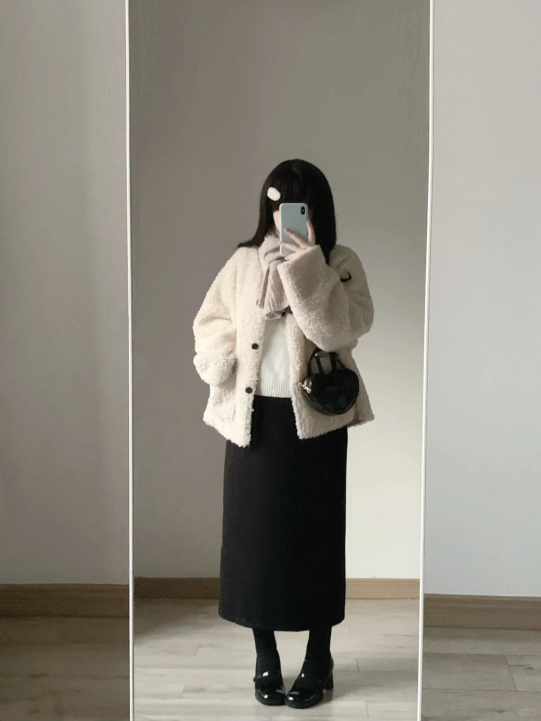 160 120｜秋冬保暖不露腿韩系穿搭❄️软糯羊羔