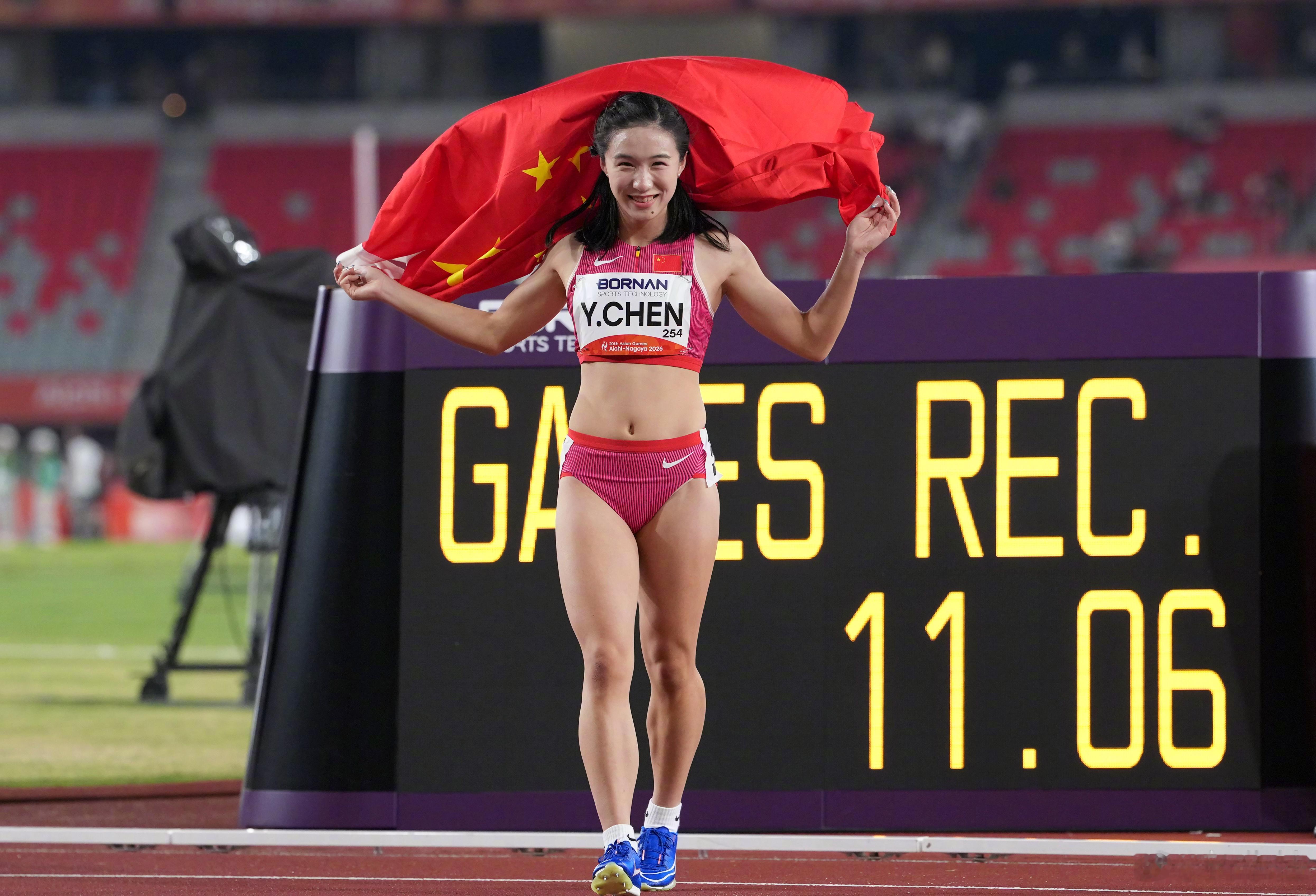 亚运会 陈妤颉11秒06的百米成绩，是近28年来亚运会田径女子100米的最好成绩