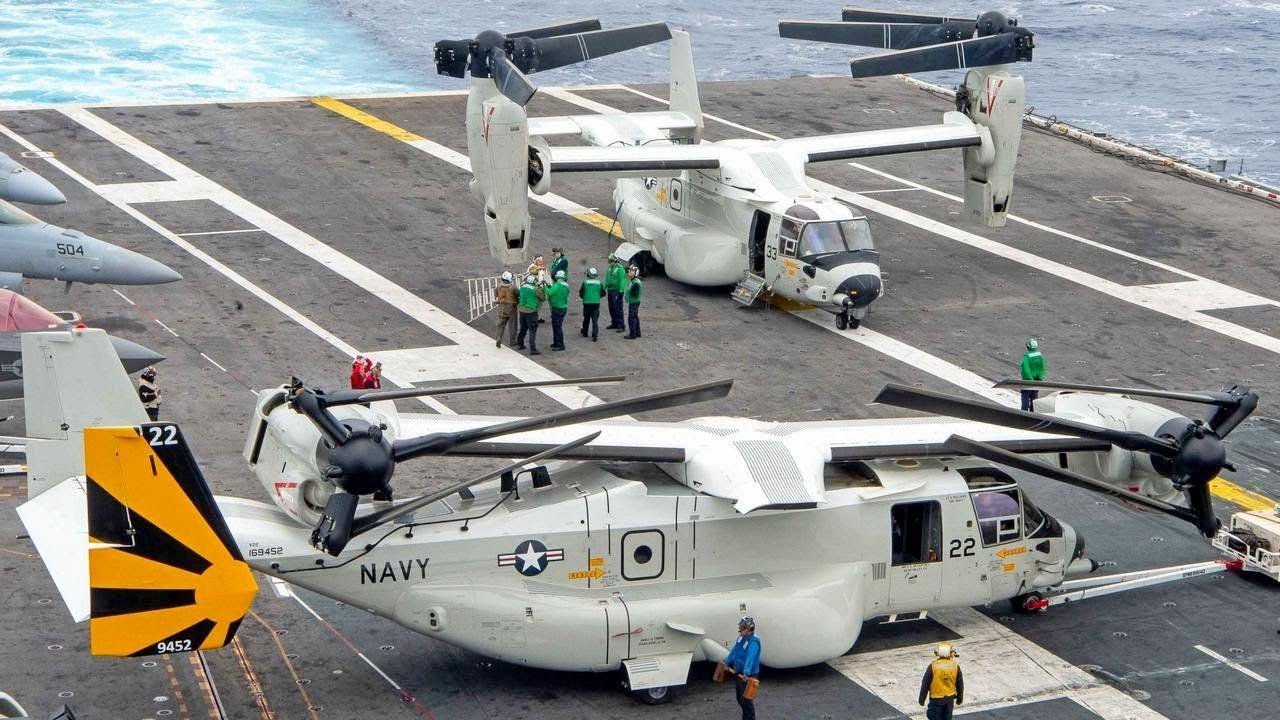 每天认识一件兵器 V-22旋翼折叠状态，CMV-22B “鱼鹰” 运输机已由美国