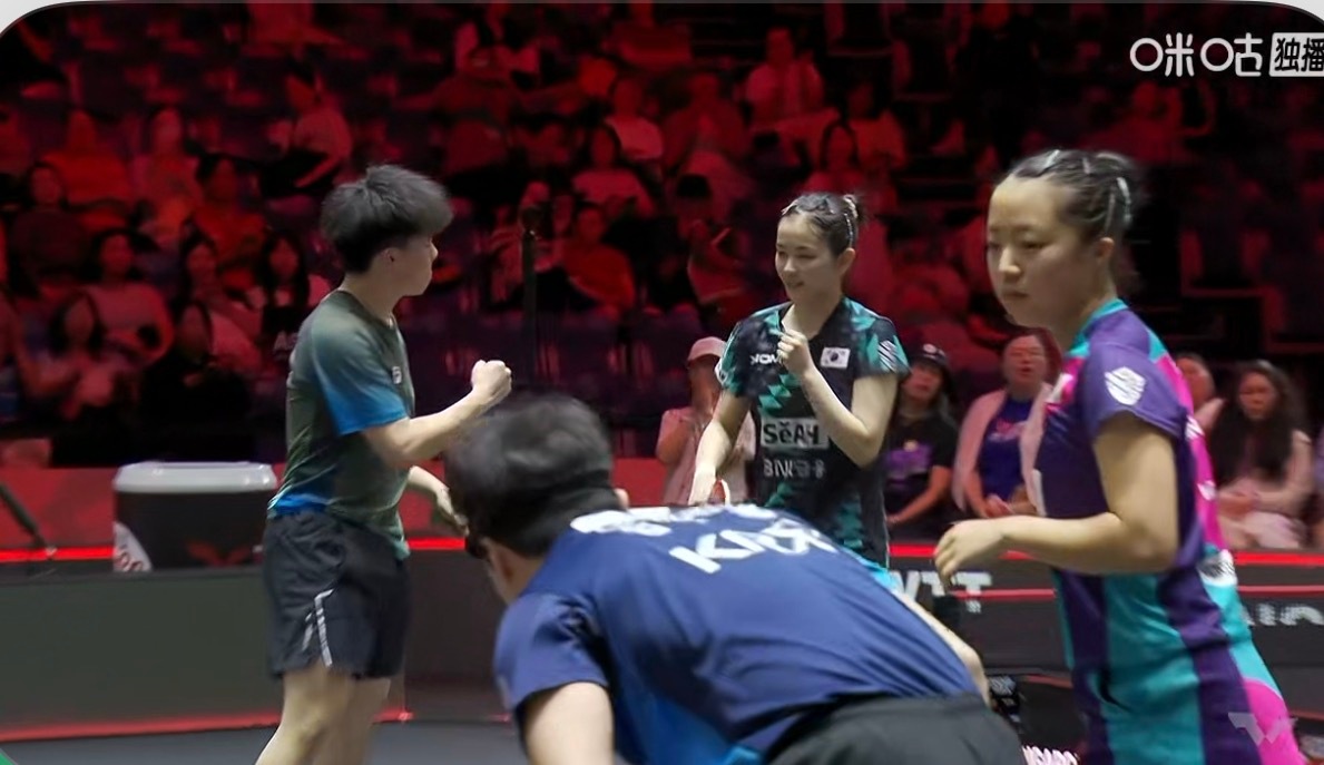 林申1-1娜么好有趣了 韩林的正手看着好像没陈颢桦给力啊看小申的眼刀