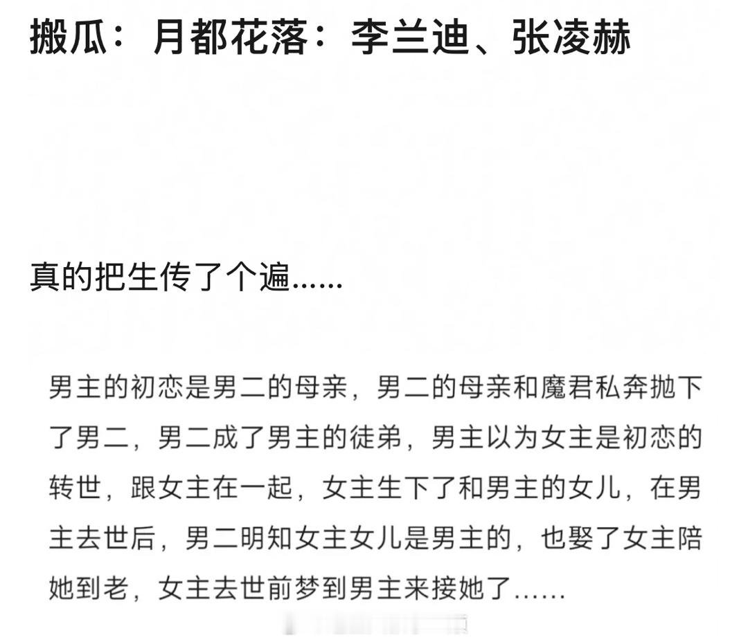 🍉月都花落主演：李兰迪、张凌赫 ​​​