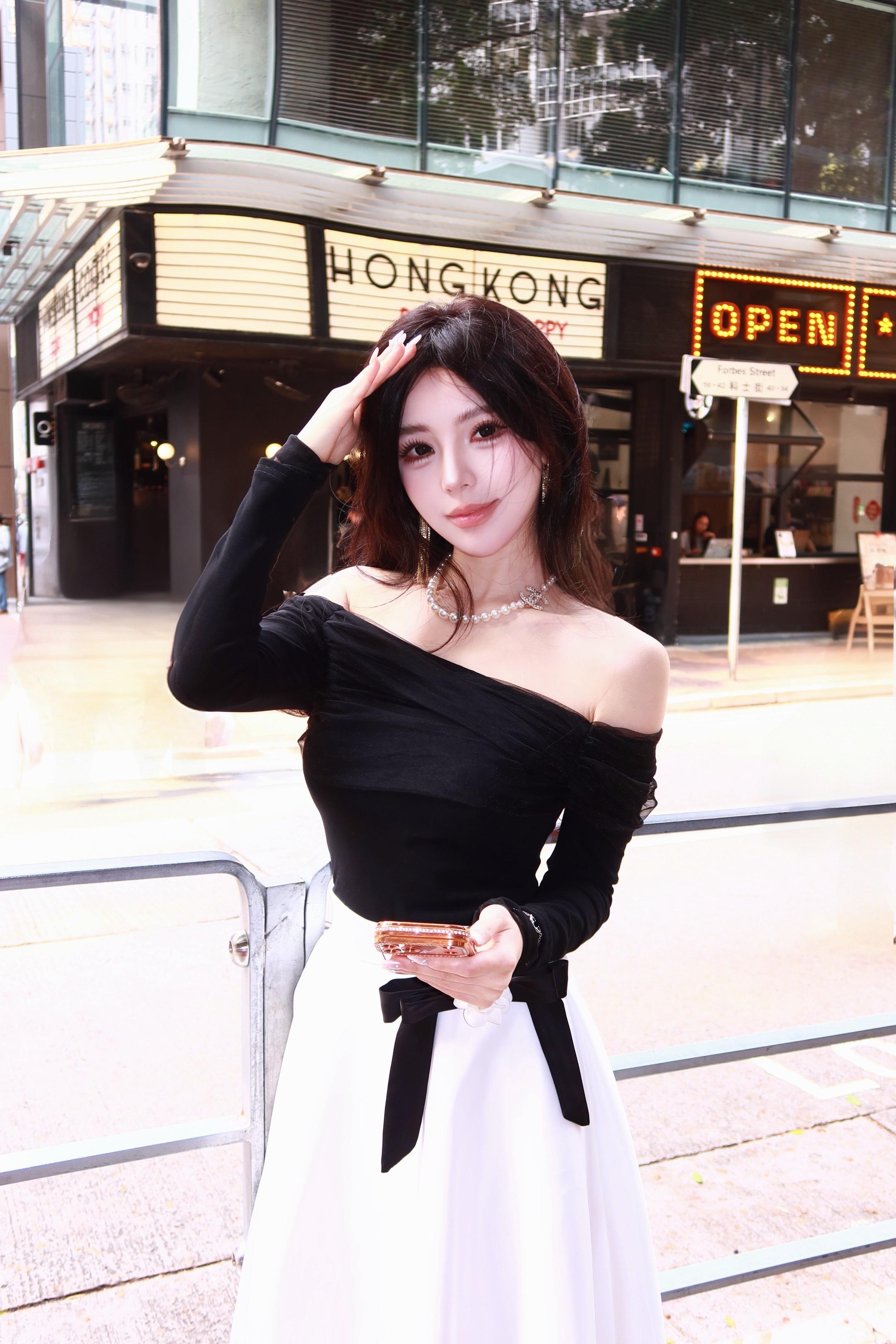 御姐ootd穿搭 露肩穿搭 露肩上衣显瘦穿搭 黑色露肩穿搭 御姐氛围感