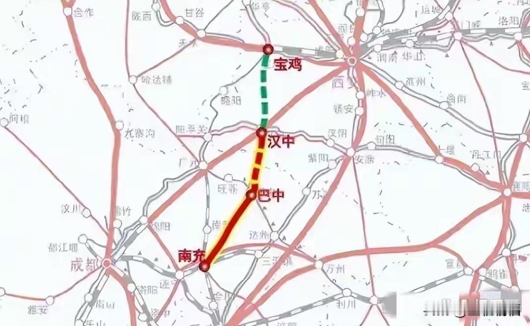 陕川两省近期新规划了一条宝汉巴高铁，线路西起陕西宝鸡，经汉中终至四川巴中；巴中目