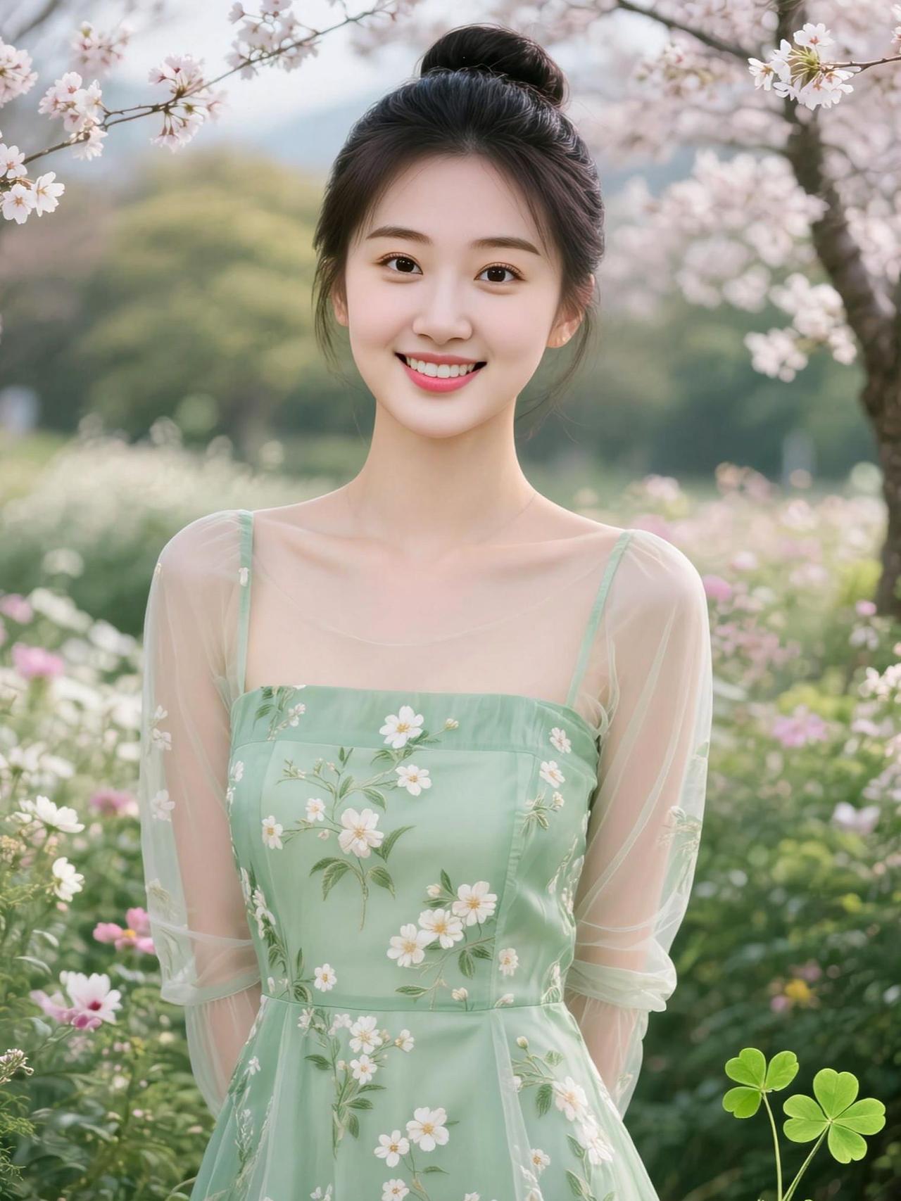 春日森系照 抖音ai创作 高颜值