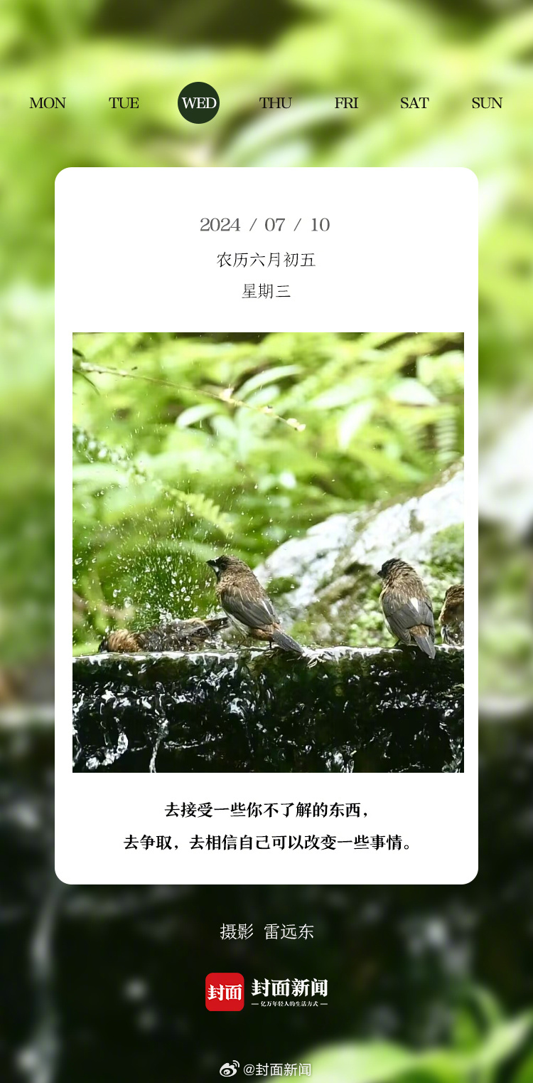 #小封日历# 早安，周三啦！今天叫醒你的是_____？ ​​​[送花花] ​​​