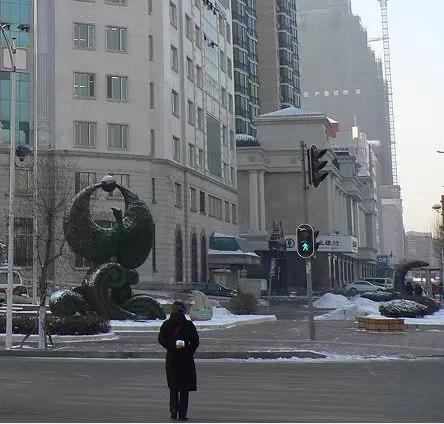 图片应该是十七八年前拍照的，小久子的背影。那天是两个日本友人来哈看冰灯 ，住龙海