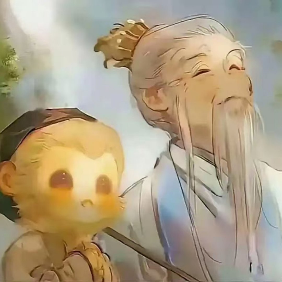 老顽童擅长左右手互搏，图一擅长的是上下脑互搏，上下两代人有代沟，互不理解，犹如隔