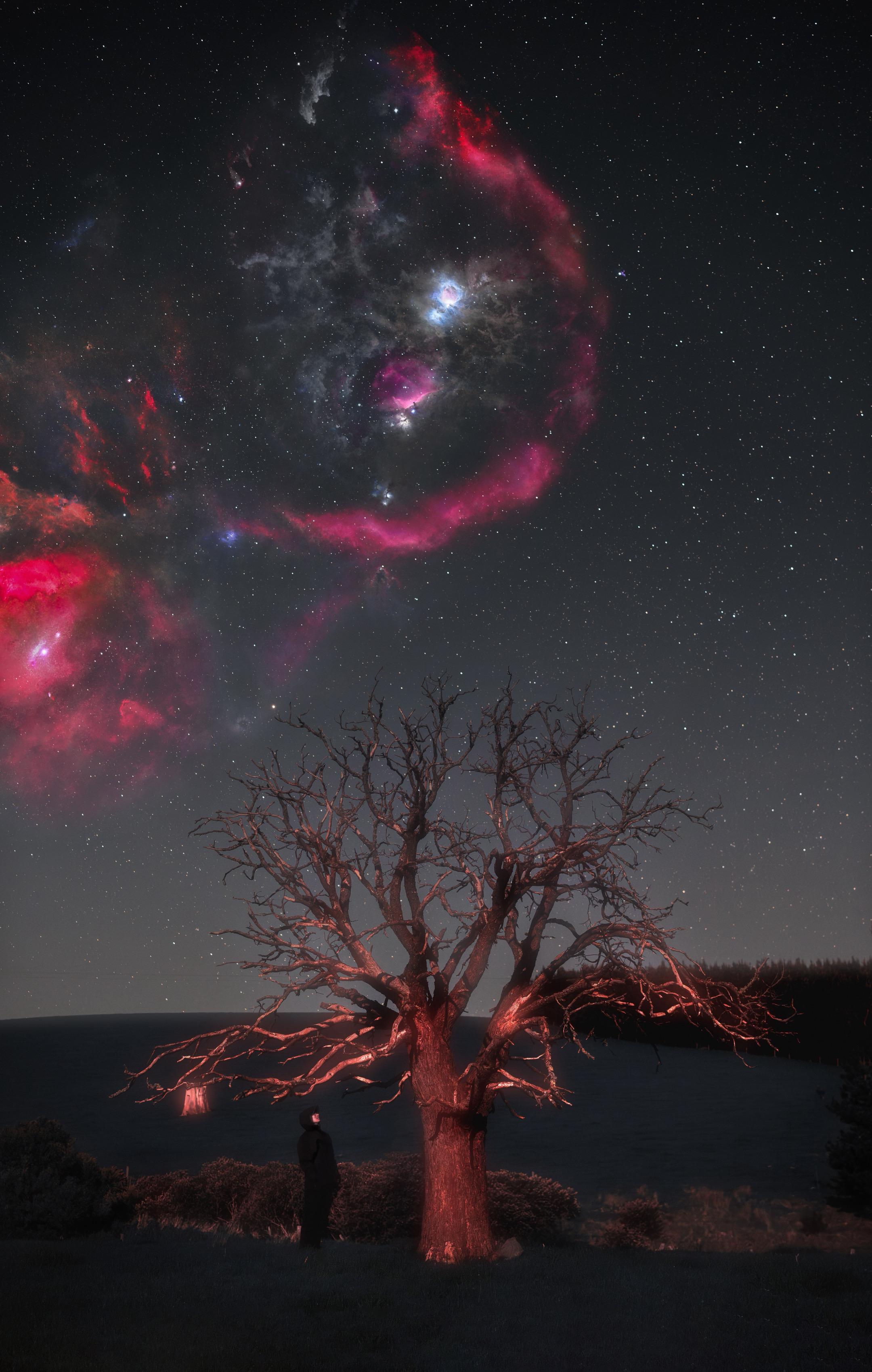 睡前来欣赏一下30小时曝光的猎户座星云。睡前来欣赏一下完整版的全天猎户...