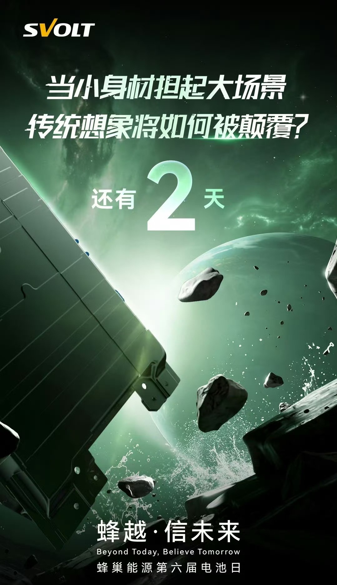 蜂巢能源第6届电池日预告，看样子将带来的是大容量HEV动力电池，有点意思汽车资讯