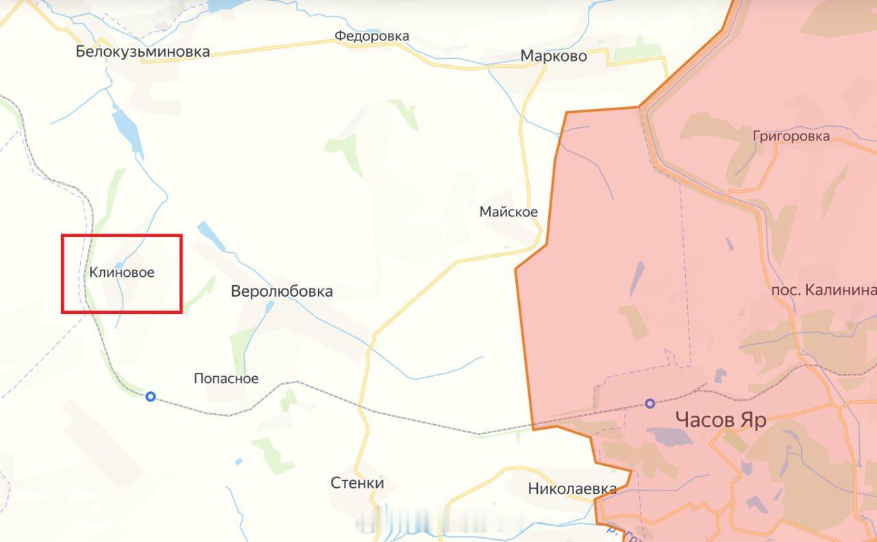 12月1日俄国防部官宣，俄军已完全控制了克利诺沃耶定居点。从恰索夫亚尔北部搞了一